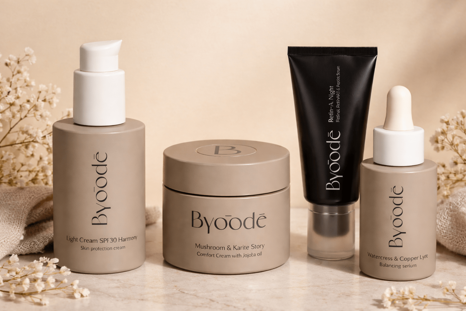 Byoode skincare line